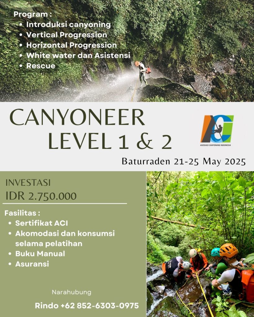 pelatihan canyoning di indonesia